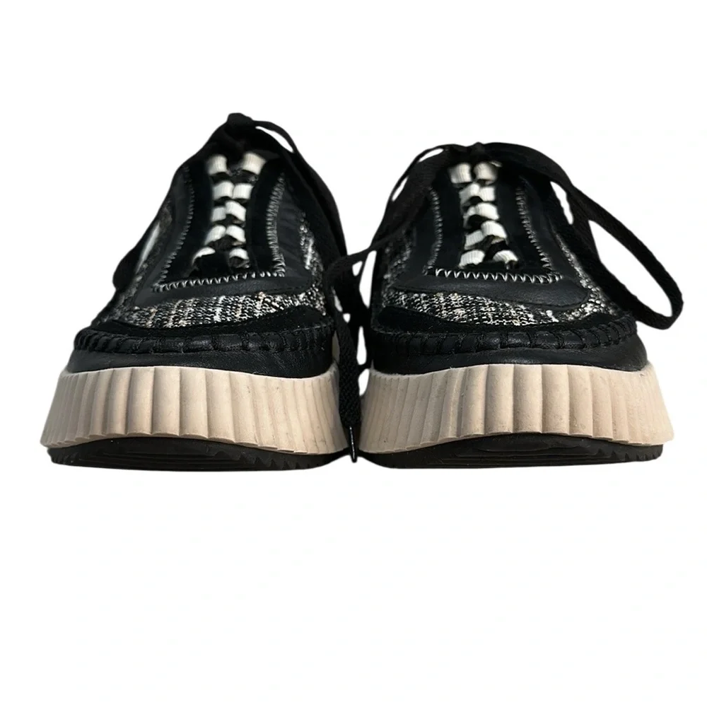 Dolce Vita Dolen Black Multi Woven Oxford Sneaker Sz 9.5